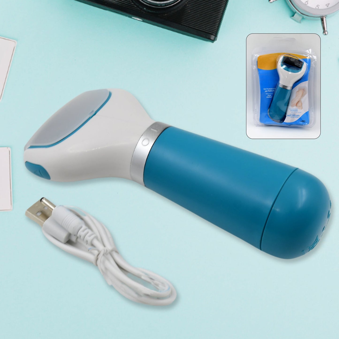 Electronic Dry Foot File Callous Remover For Feet Electric Foot With Roller Hard And Dead Skin- Regular Coarse Baby Smooth Feet In Minutes. For In Home Padicure Foot Care Battery Powered Usb (Battery Not Included)