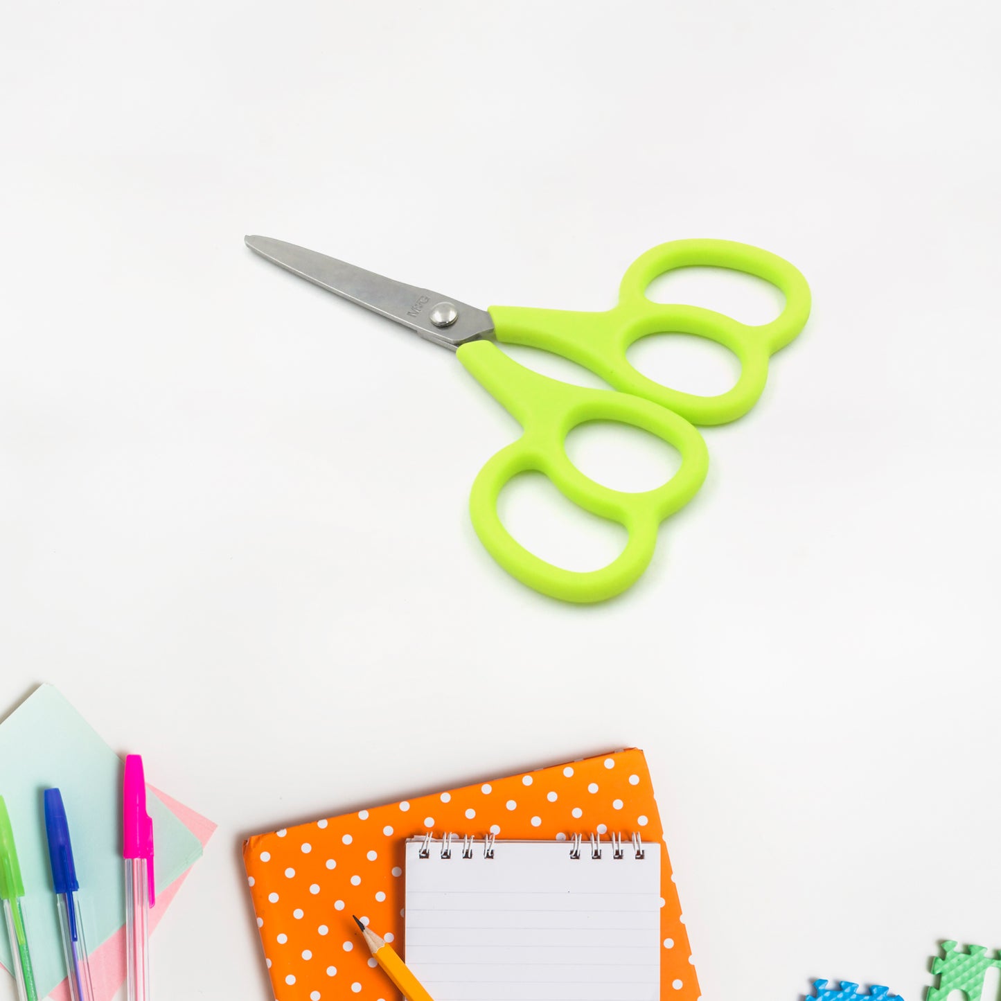 7563 Stainless Steel Double Grip Scissors Multipurpose Comfort Grip Handle And Stainless Steel Blades Paper Photos Crafts All Purpose Office (1 Pc)