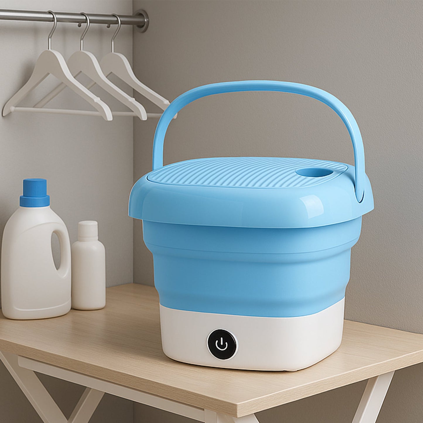 Portable Washing Machine, Mini Folding Washer and Dryer Combo, for Underwear, Socks, Baby Clothes, Travel, Camping, RV, Dorm, Apartment