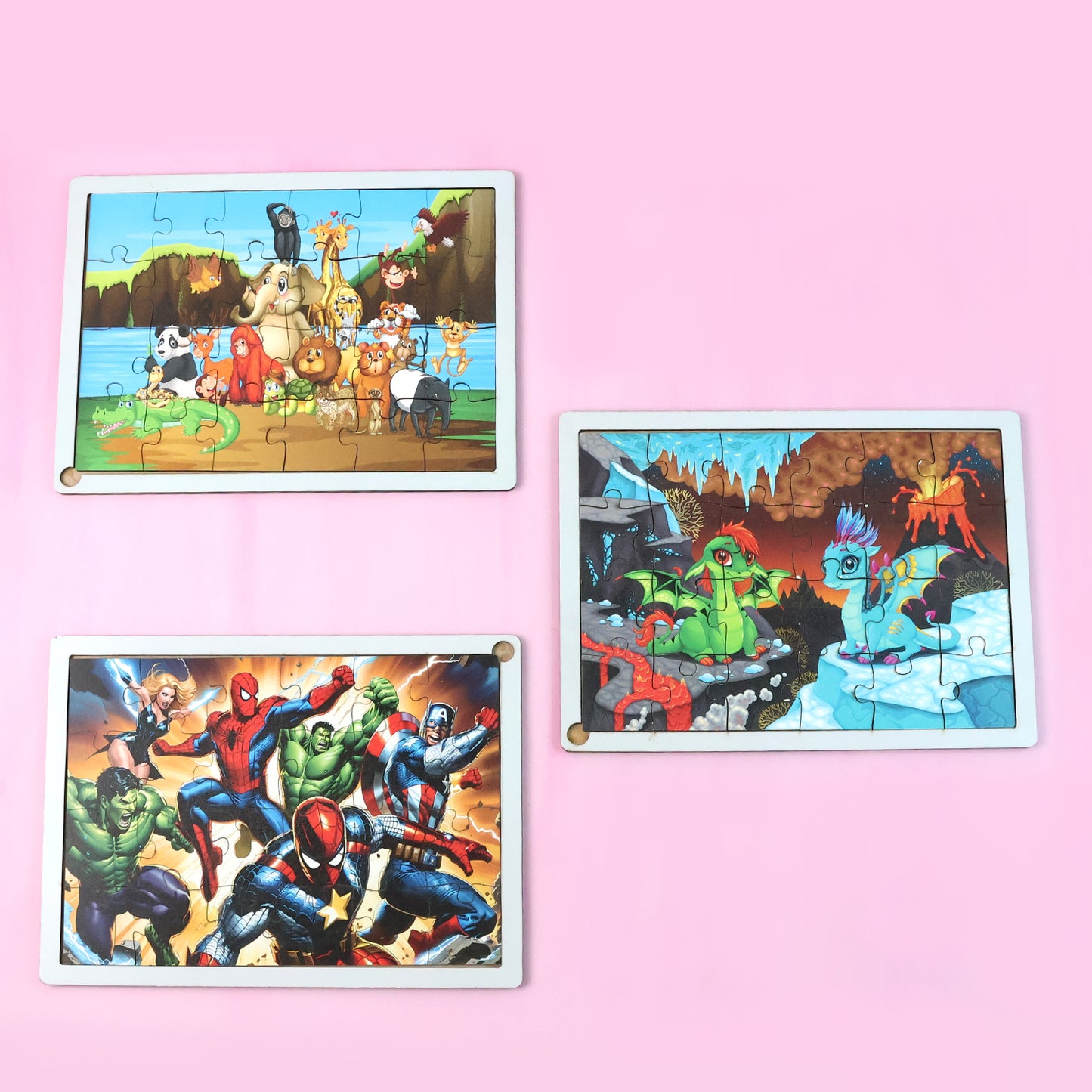 Educational Wooden Jigsaw Puzzle Board - (Mix Design 1 Pc)