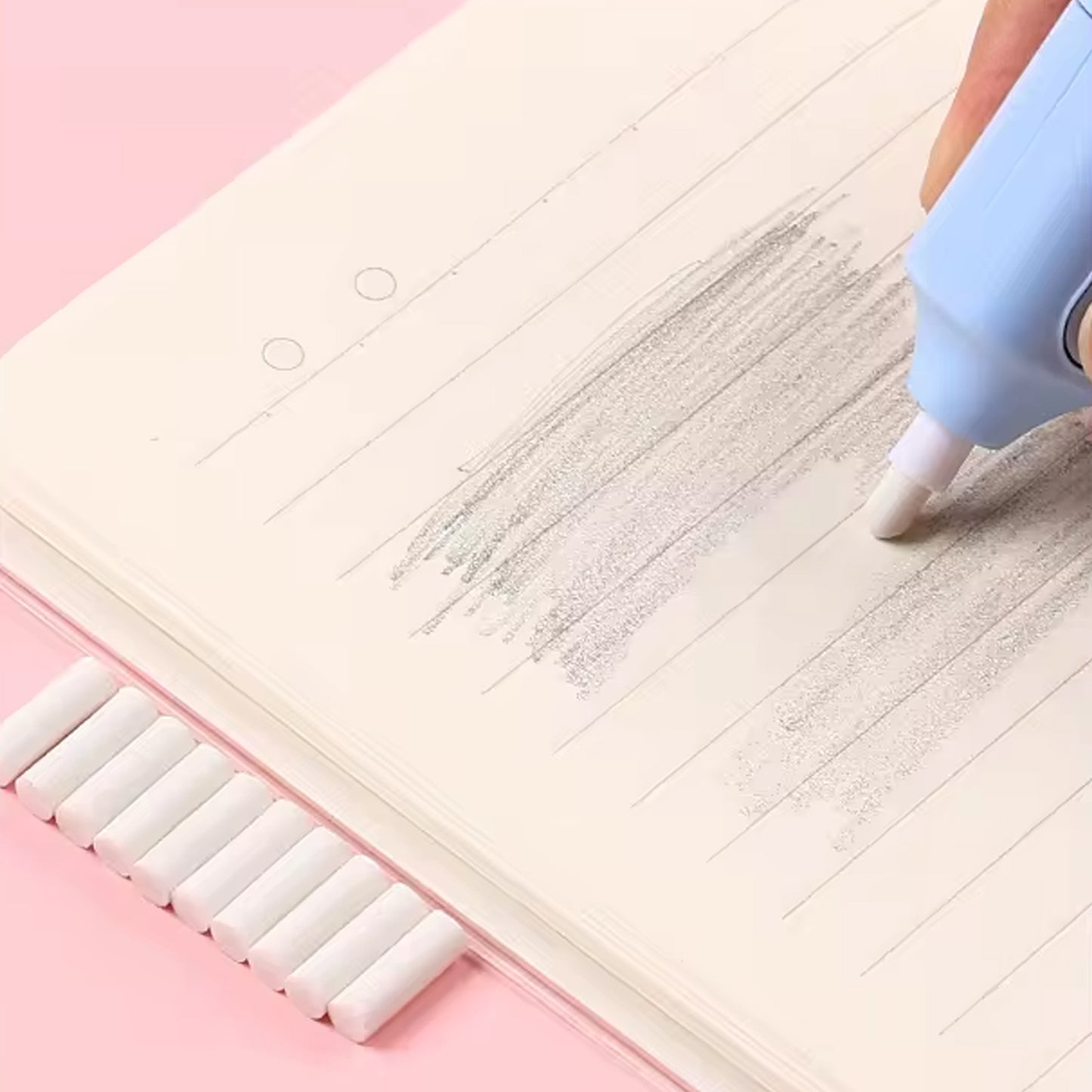 4189 Electric Eraser Kit Automatic Pencil Eraser Battery Operated With 10 Eraser Refills Suitable For Use With Graphite Pencils Drawing Painting Sketching Drafting Supplies Stationery Child Gifts (Battery Not Included)