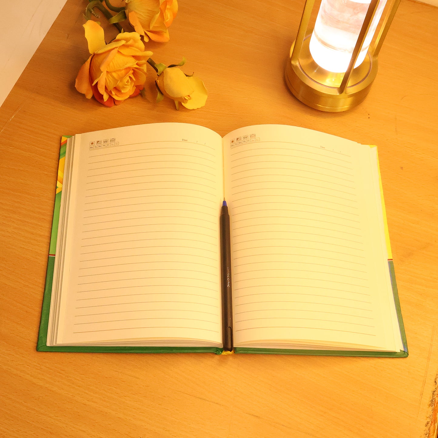 Hardcover Ruled Notebook With Calendar 160 Pages 22x16 Cm (1 Pc)