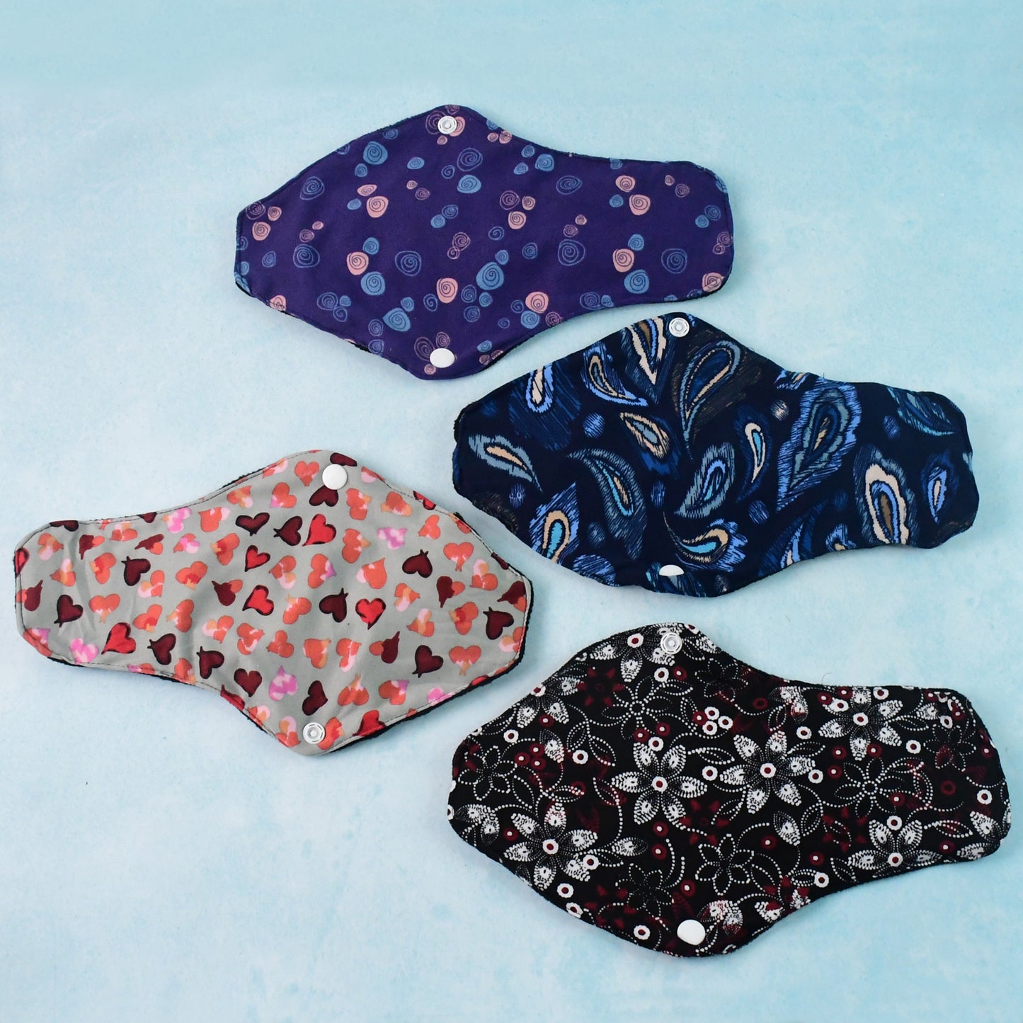 Reusable Cloth Sanitary Pads For Women (4 Pc  Set)