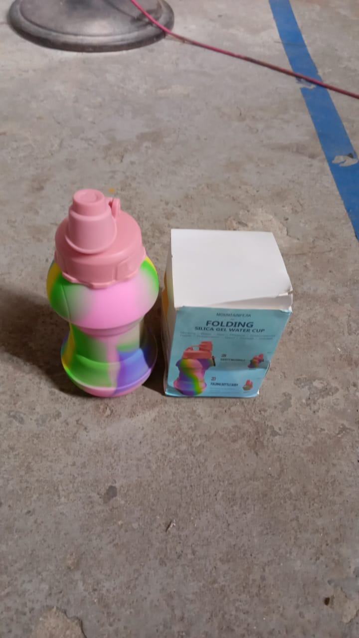 Flexible Collapsible Silicone Sports Water Bottle (260 Ml 20 Cm Folding)