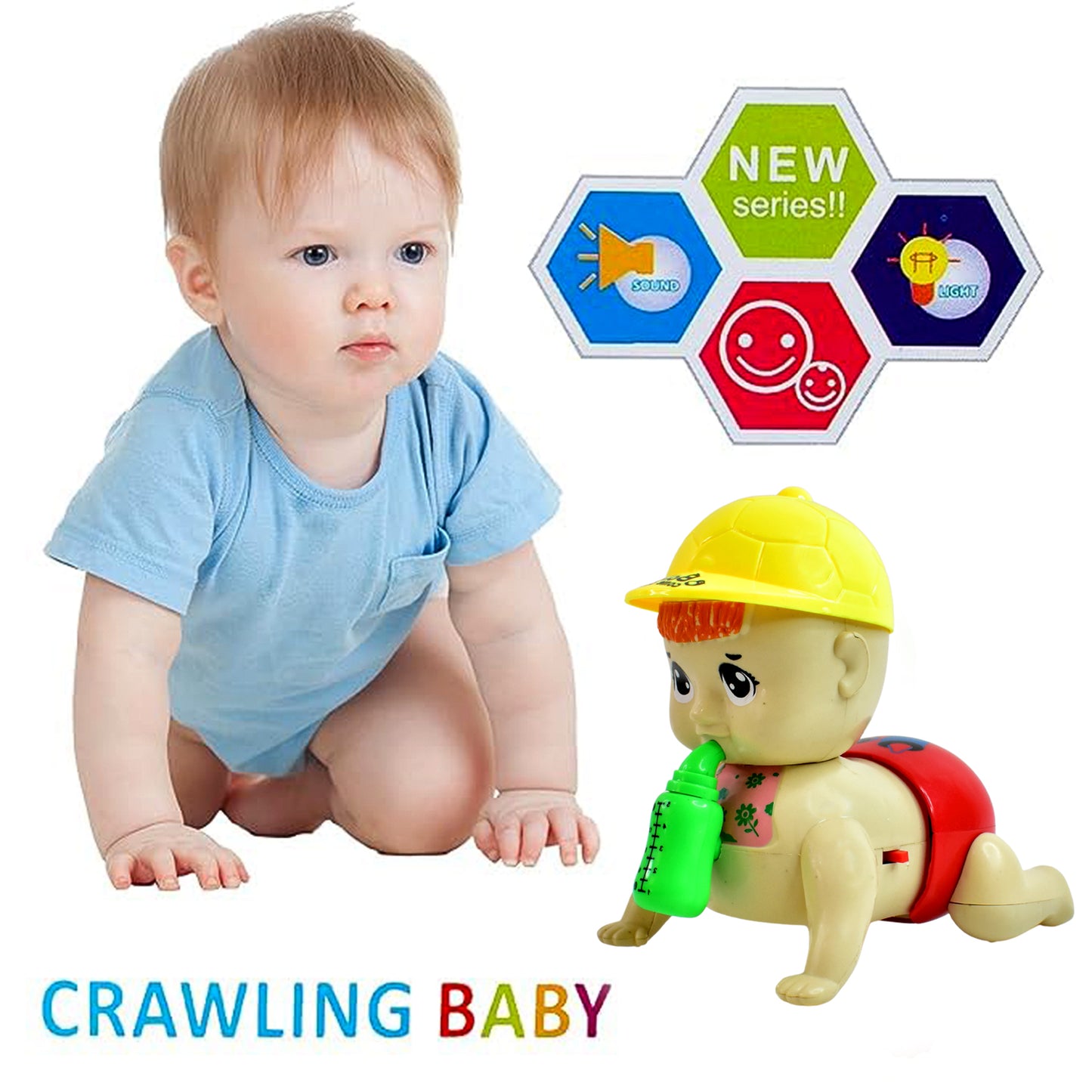 Battery Operated Crawling Baby Toy With Music