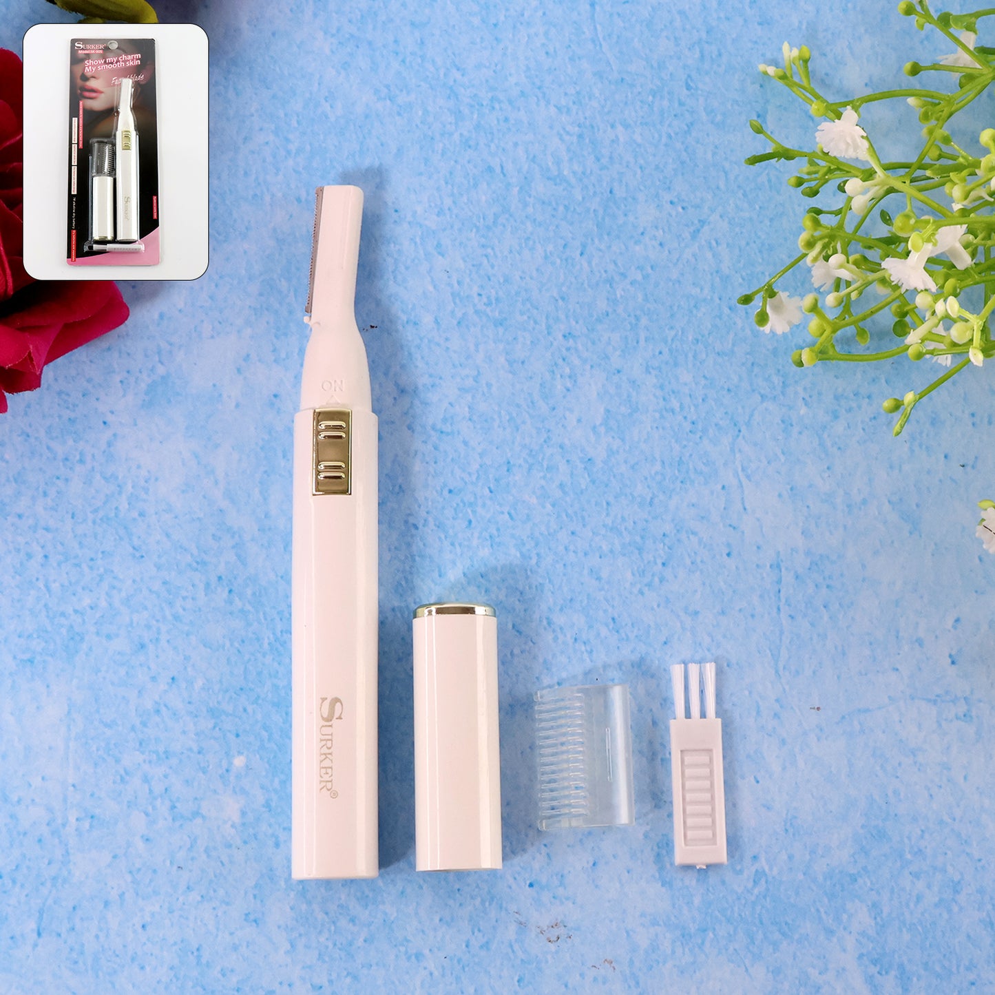 Mini Electric Eyebrow Facial Hair Trimmer - (Set)