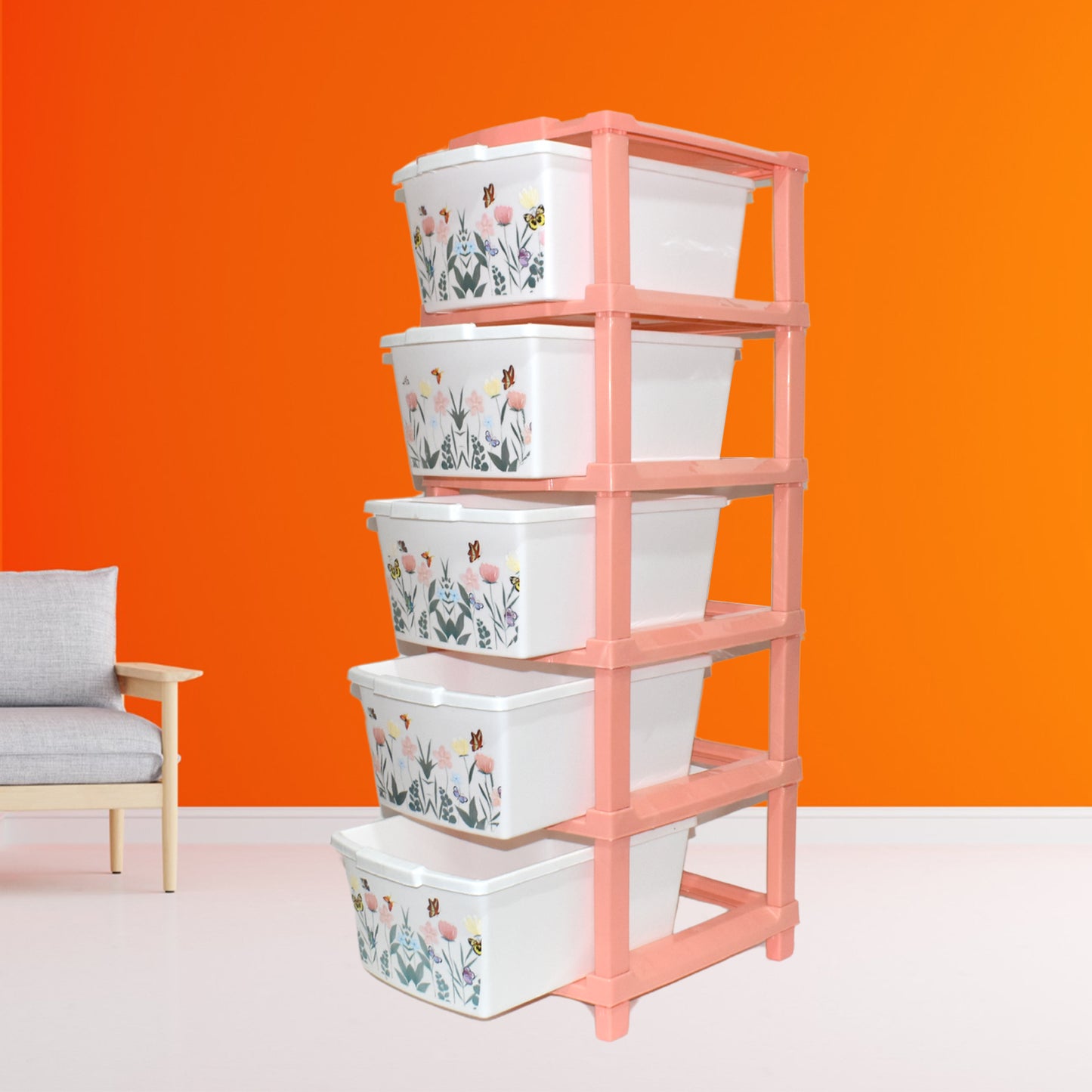 Plastic Smart Wonder Drawer Home Storage Organization (5 Layer 1 Pc)