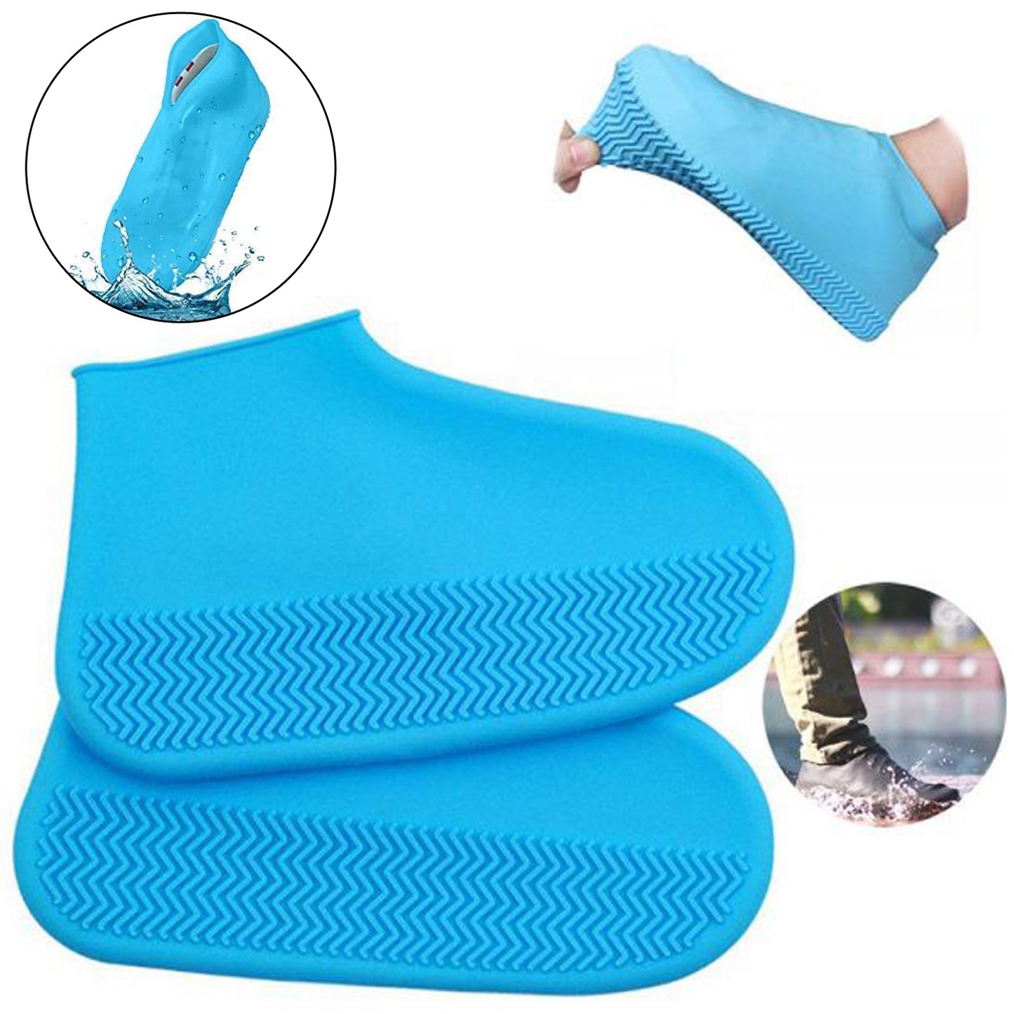 4867 Non-slip Silicone Rain Reusable Anti Skid Waterproof Fordable Boot Shoe Cover