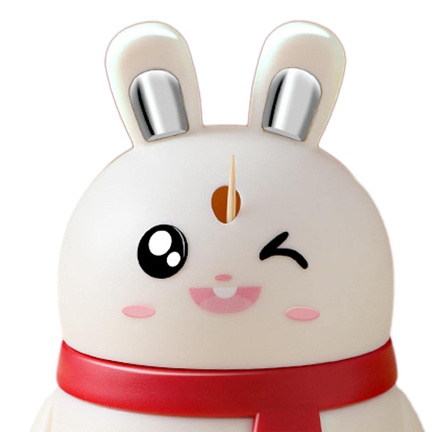 8842 Rabbit Shape Toothpick Dispenser Pressing Small Size Accessory Durable Red Home Garden Kitchen Dining Bar Kitchen Storage Organization Racks Holders Dining Room Table Decoration (1 Pc )