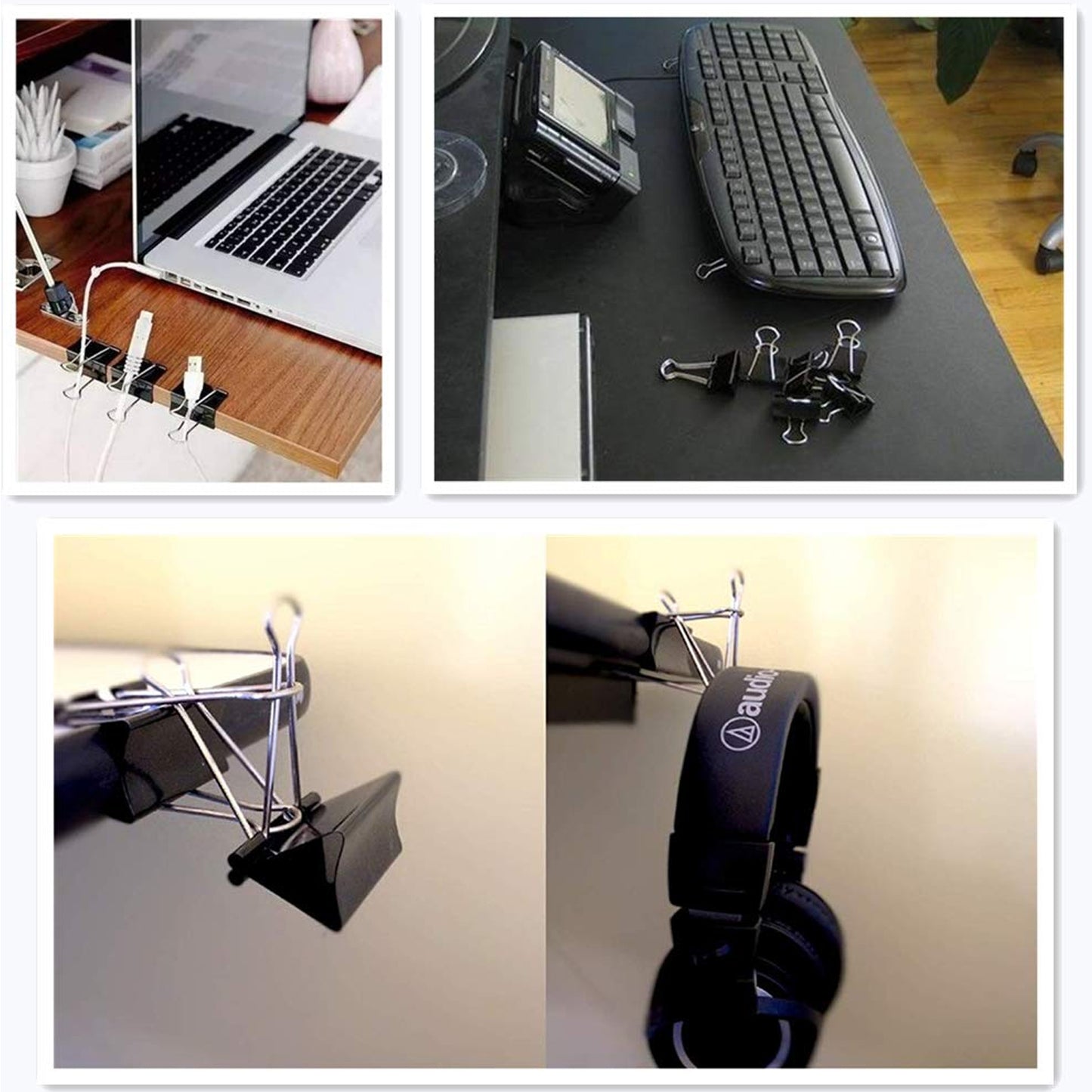 Paper Holding Binder Clips Paper Clips (8 Pcs Set Mix Color)