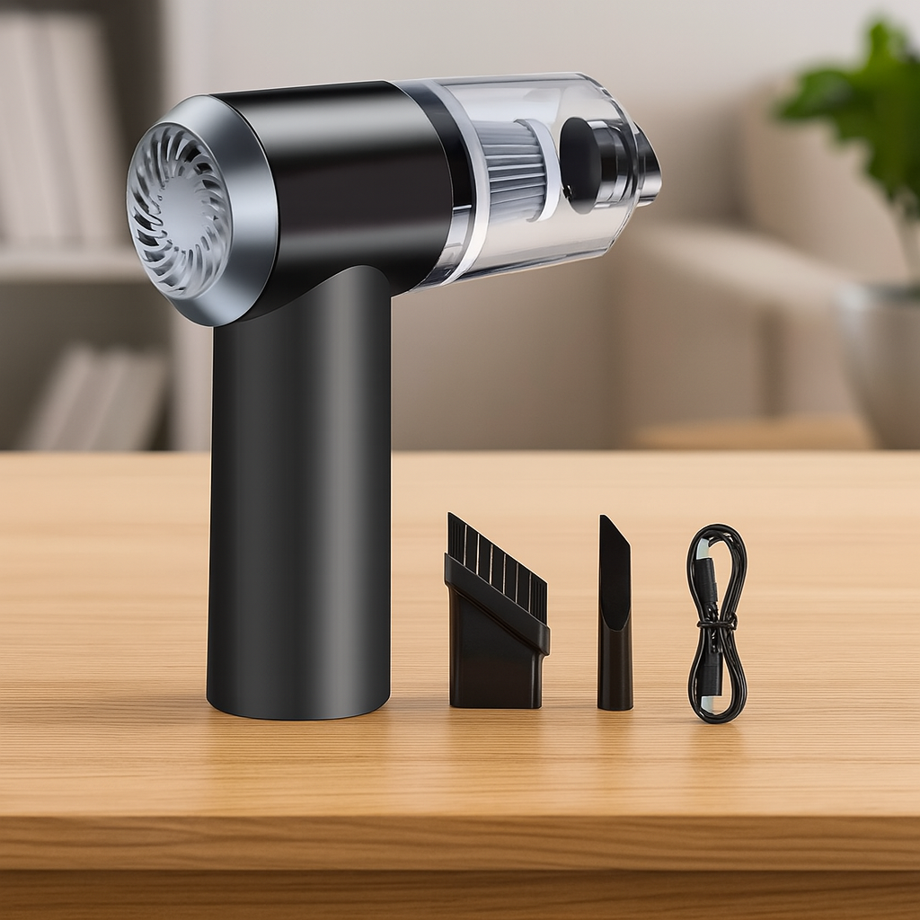 2 In 1 Wireless Vacuum Cleaner 120w Handheld Usb Rechargeable For Home Car (1 Pc)
