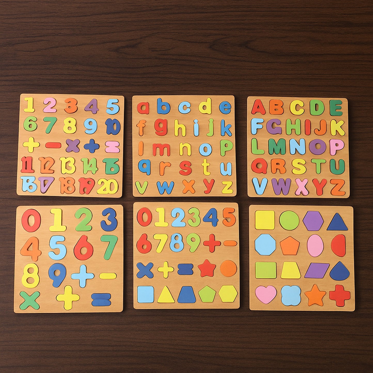 Wooden Learning Puzzle Board - (Mix Design 1 Pc)