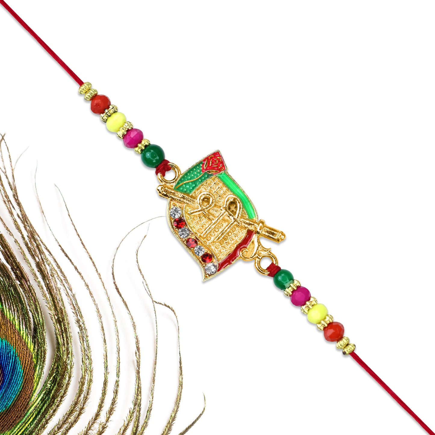 Shree Symbol Rakhi With Shield Design