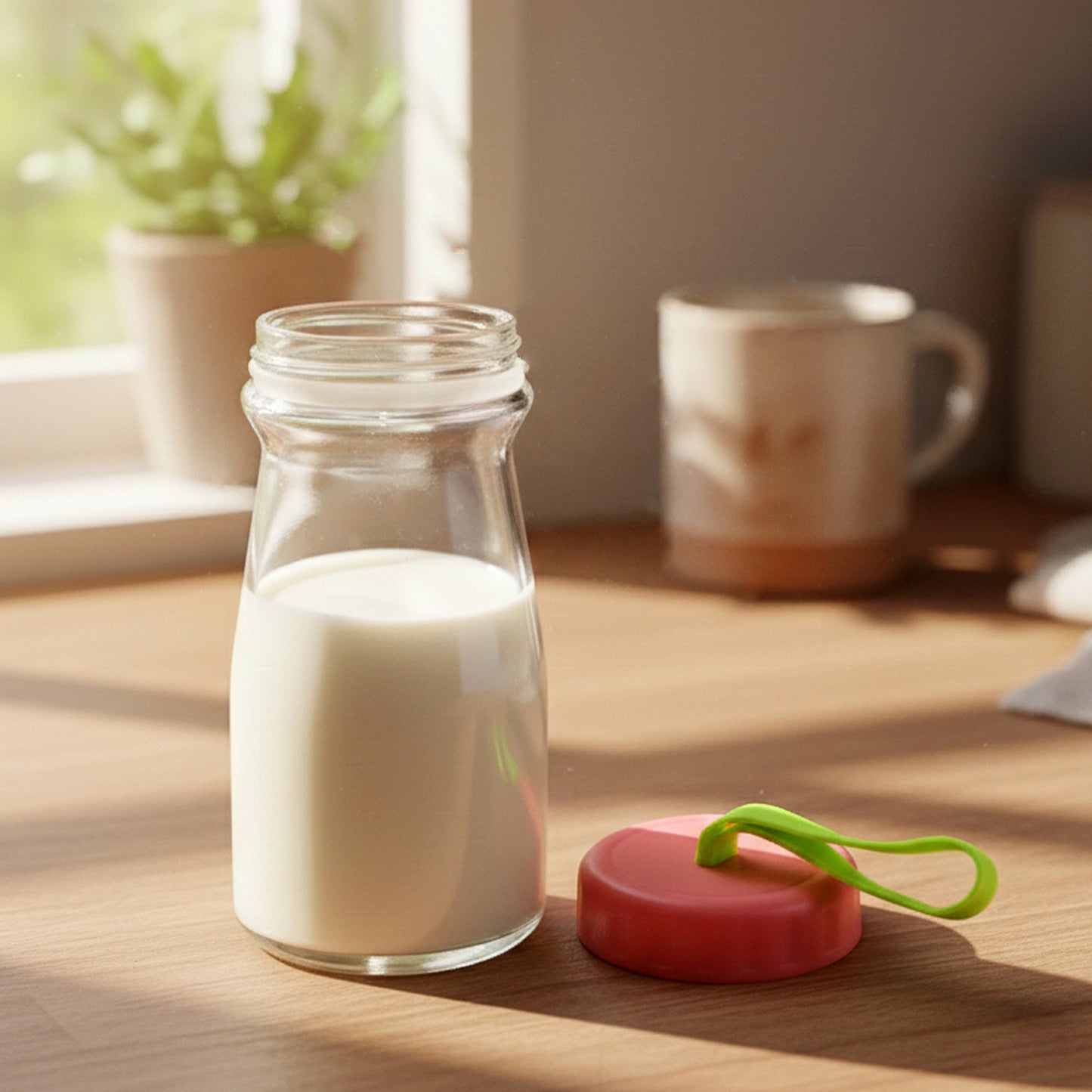 Premium Glass Bottle With Leak-proof Lid 300 Ml