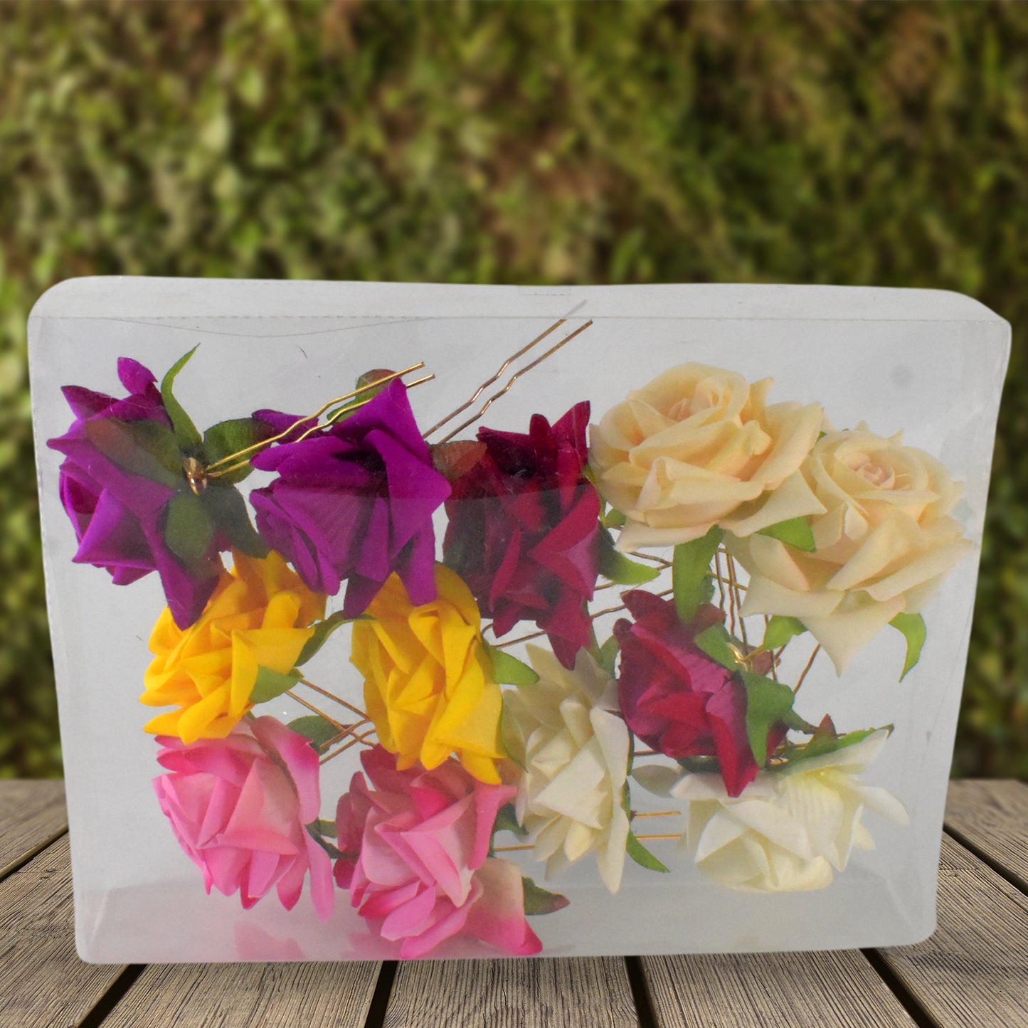 Colourful Flowing Flower Hair Pin (12 Pcs Set Mix Color)