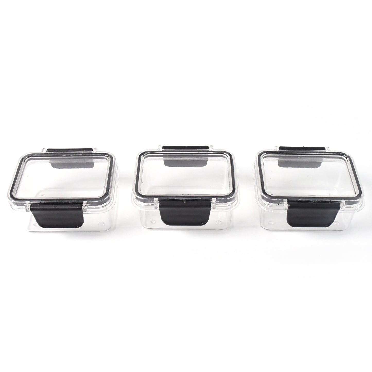Kitchen Storage Container With Air Seal Lock Lid (3 Piece Set 250 Ml)