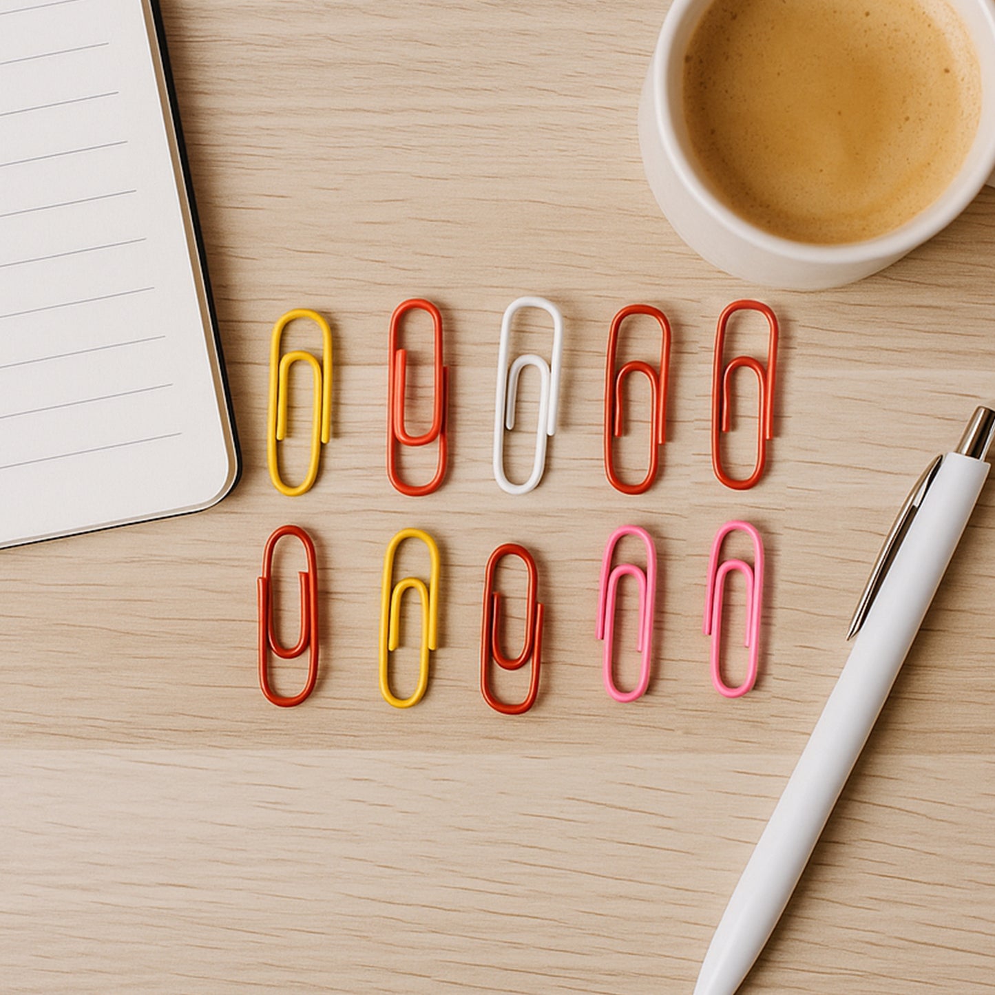 Vinyl-coated Paper Clips - (10 Pc Set)