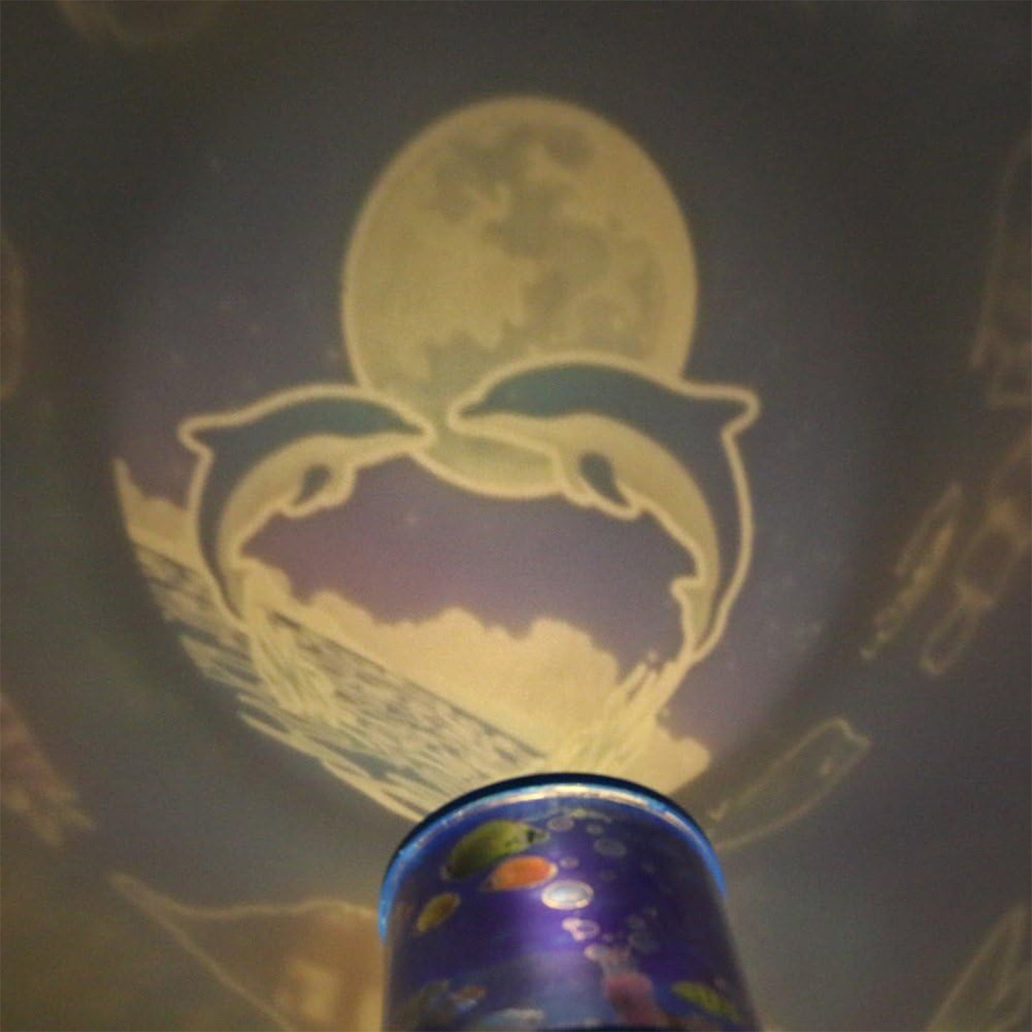 Led Projector Night Light Amazing Lamp 3 Battery Operated Lamps Rotation With The Music Function Master For Kids Bedroom Home Decoration Nightromantic Gift (Battery Not Included 1 Pc)