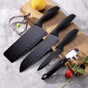 Stainless Steel Chef Knife Set, 5pc Kitchen Cutlery