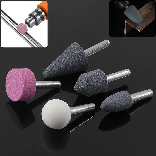 -5 Pcs Shank Abrasive Mounted Stone (Multicolour)
