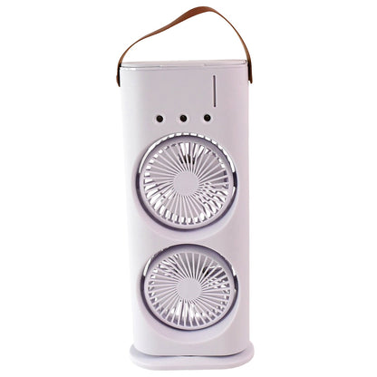 Electric Fan Desktop Double-Head Powerful Air Cooler (1 Pc / With Remote / Plug and Play)