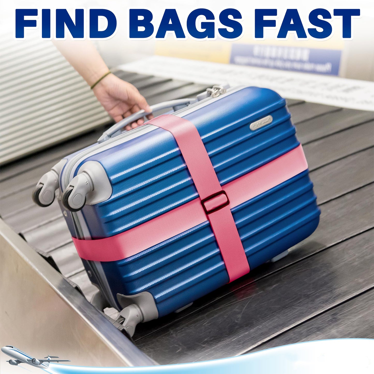 Adjustable Cross Luggage Security Strap - (1 Pc)