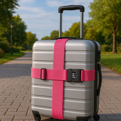 Luggage Strap With 3-digit Combination Lock - (1 Pc)