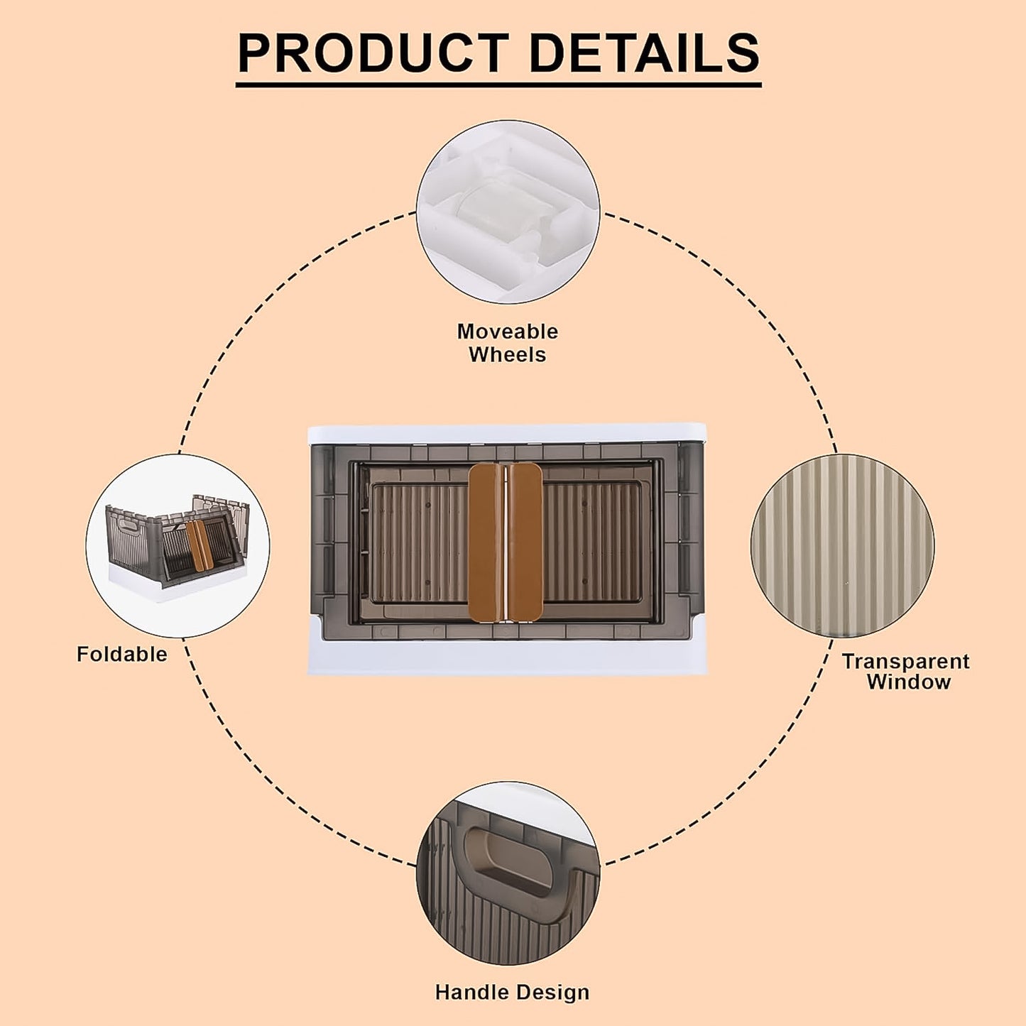 Plastic Folding Wardrobe Storage Organizer (1 Layer  1 Pc)