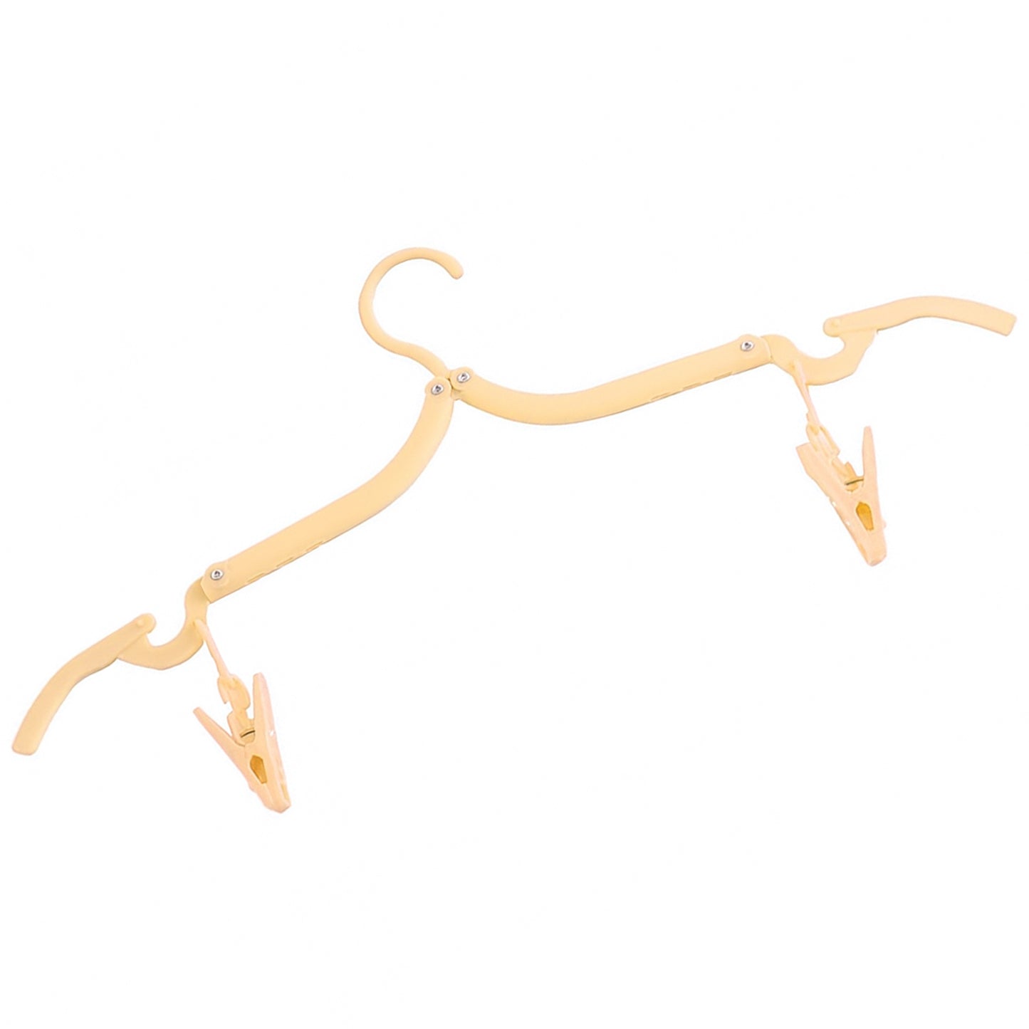 Folding Hanger With Clips For Clothes Adjustable Hanger (1 Pc)