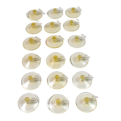 Transparent Rubber Vacuum Sucker Suction Cup Hooks (18 Pcs Set)