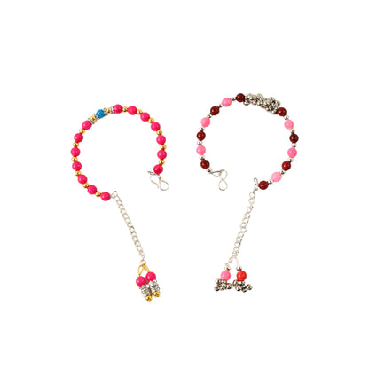 Traditional And Trendy Beaded Bracelet With Adjustable Chain (1 Pc)