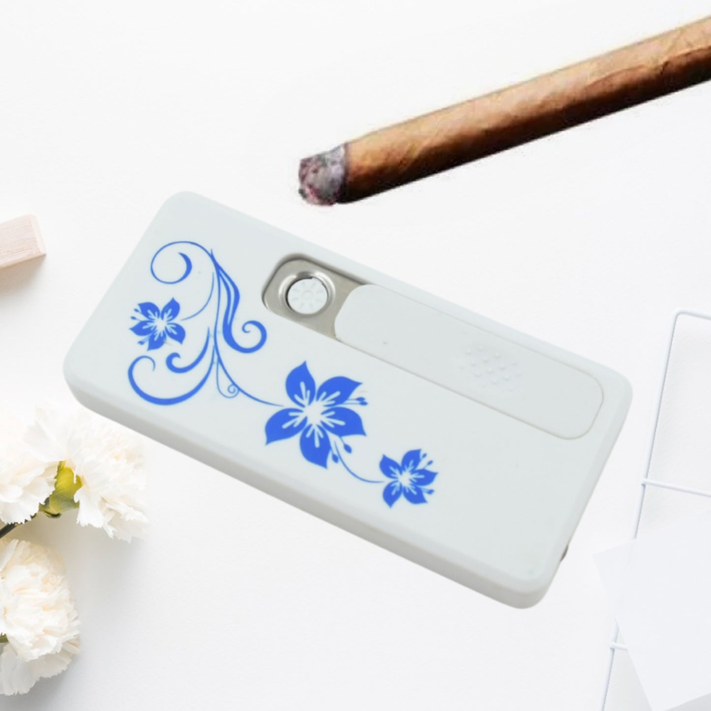 8882 Stylish Electric Usb Lighter For Men  Women Regular Cigarettes Portable Usb Rechargeable Flameless Coil Slim Cigarette Lighter With Charging Cable Windproof E Lighter Lighter For Smoking (1 Pc )