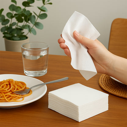 Soft  Absorbent Disposable Tissue Paper  Napkins Set (50 Pc)
