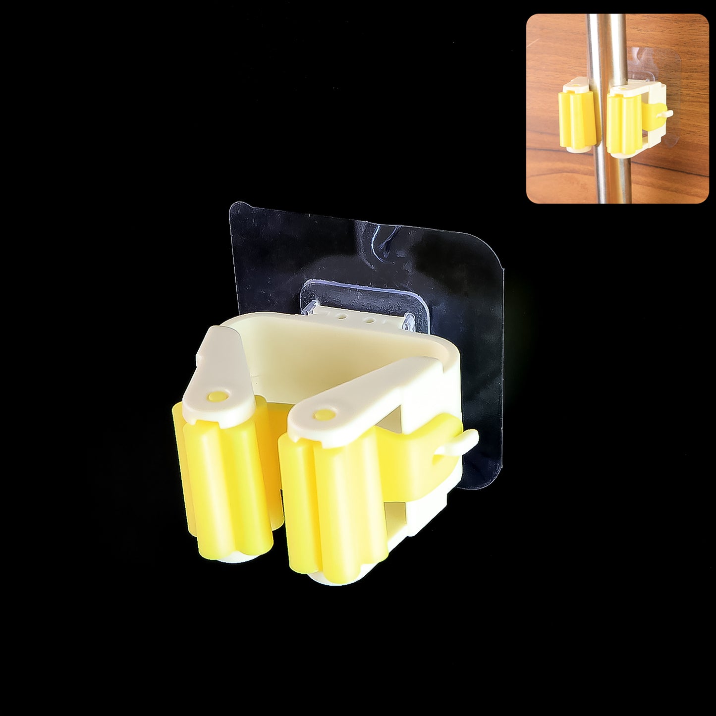 2177 Magic Sticker Series Self Adhesive Mop And Broom Holder