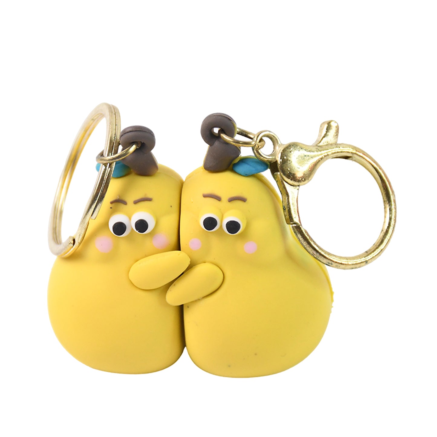 2-in-1 Cute Cartoon Couple Keychain