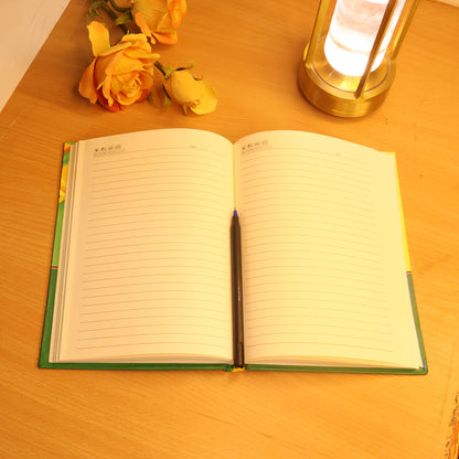 Hardcover Ruled Notebook With Calendar  160 Pages 22x16 Cm (1 Pc)