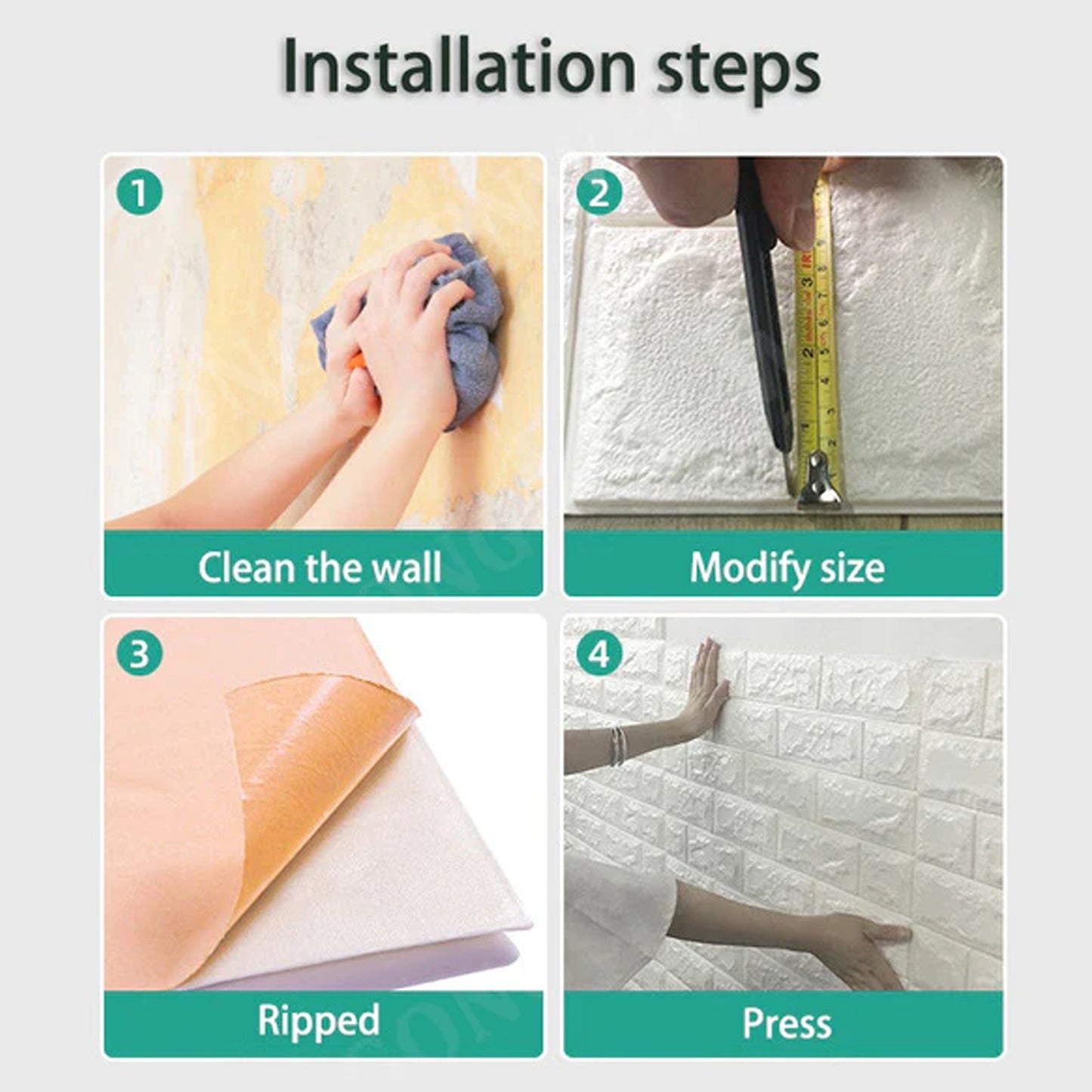 9276 Wallpaper 3d Foam Wallpaper Sticker Panels I Ceiling Wallpaper For Living Room Bedroom I Furniture Door I Foam Tiles (Square Design)