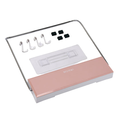 7660 Wall Mounted Foldable Wash Basin Storage Rack Shelf Holder Self Adhesive With Sticker
