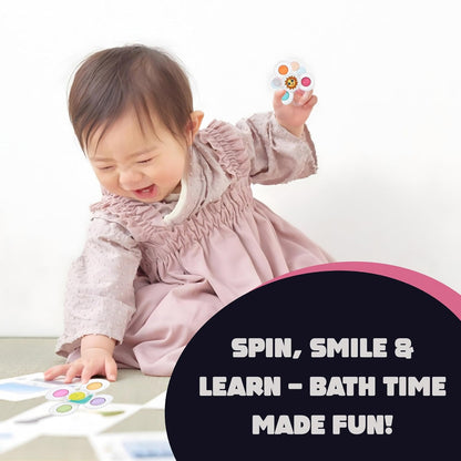 White Baby Spinner Toy Set  Sensory Suction Spin Toys (3 Pc Set)