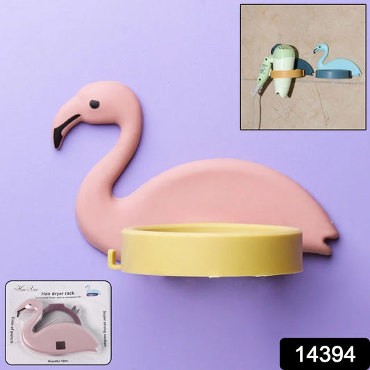 Hair Dryer Wall Mount Holder Organiser Stand With Hooks For Bathroom Storage