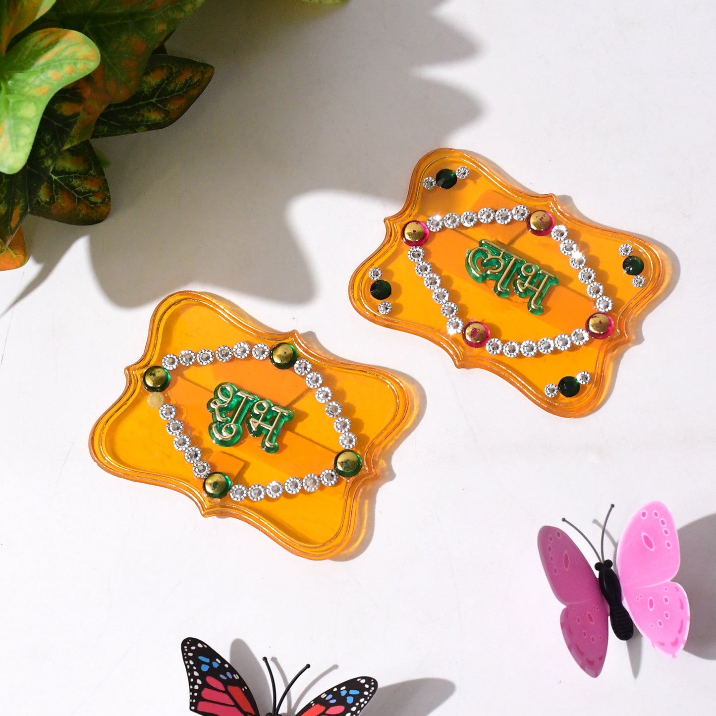 Shubh Labh Decorative Wall Hangings (2 Pc)