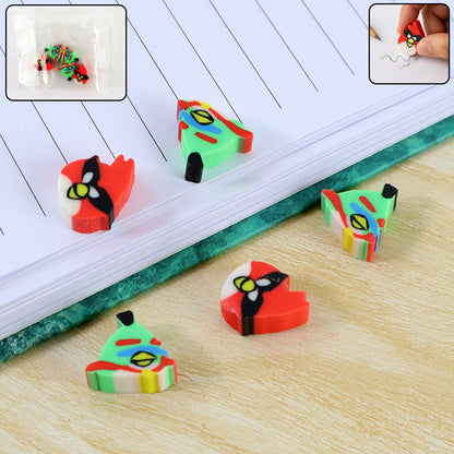 Mini Cartoon Shaped Pencil Erasers - (5 Pc  Set)