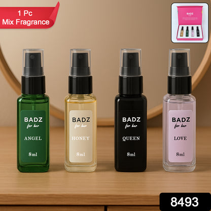 Mini Perfume Spray 8ml (Mix Fragrance  4 Pc)