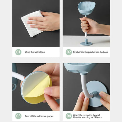 4006 Soap Dish Wall Mounted Soap Dish No-drilling Soap Holder Self Draining Waterfall Soap Tray Bar Soap Holder For Showerbathroom Soap Holder For Shower Adjustable Removable Soap Holder