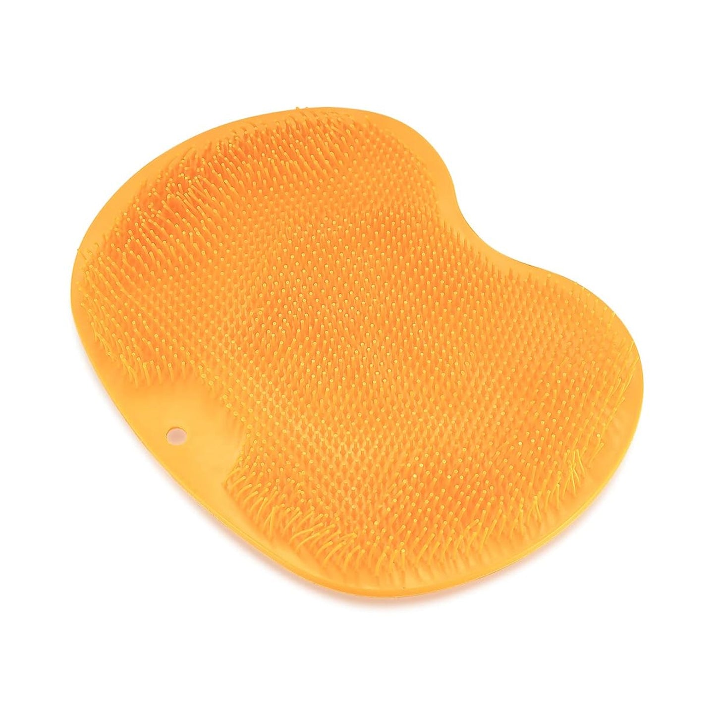 Yellow Silicone Bath Massage Cushion  Suction Cup Exfoliating Foot Scrubber  Mat
