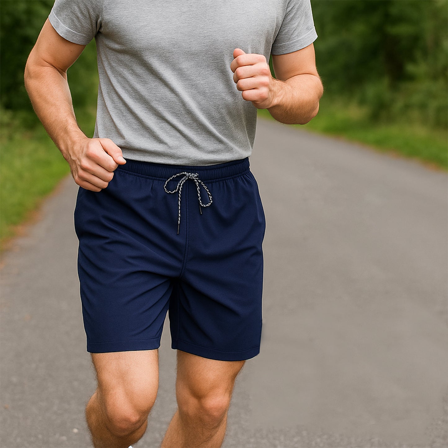 Mens Sports Shorts With Side Stripe (Medium 1 Pc)