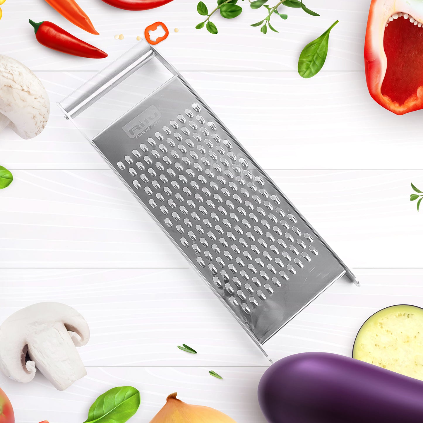 Ritu Premium Stainless Steel Handheld Grater  Slicer (1 Pc)