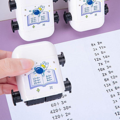 Kids Educational Automatic Math Problem Rolling Stamp (1 Pc)
