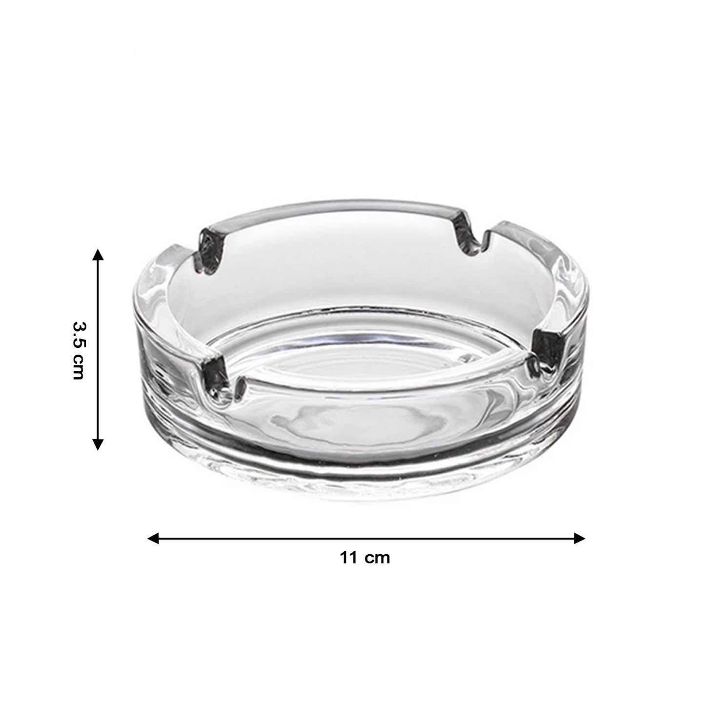 4061 Glass Classic Crystal Quality Cigar Cigarette Ashtray Round Tabletop For Home Office Indoor Outdoor Home Decor