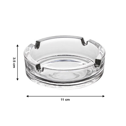 4061 Glass Classic Crystal Quality Cigar Cigarette Ashtray Round Tabletop For Home Office Indoor Outdoor Home Decor